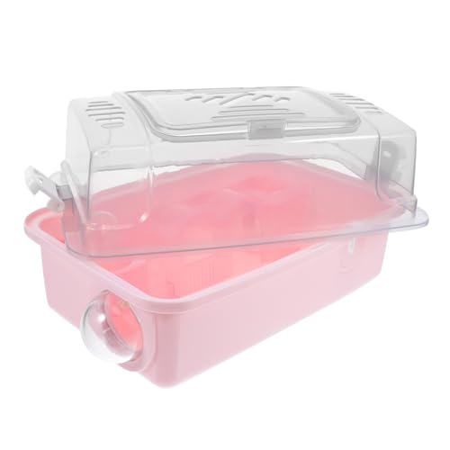 INOOMP Versatile Hamster Carrier Portable Small Animal Cage Water Bottle for Home Travel Clinics