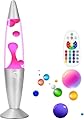 Color Changing LED Smart Magma Liquid Motion Lamp Light with Remote Home Decor Table Lamp for Living Room Bedroom, Office, Birthday Holiday Gifts for Kids Adults Women Men (Siliver)