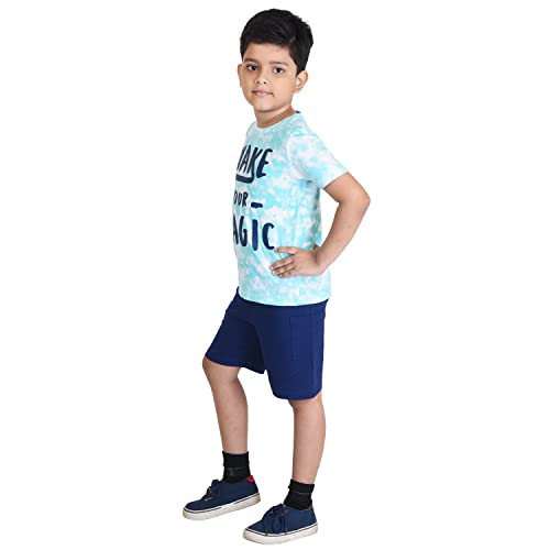 Image of Clothe Funn Boys Printed Cotton Half Sleeves T-Shirt & Shorts Set