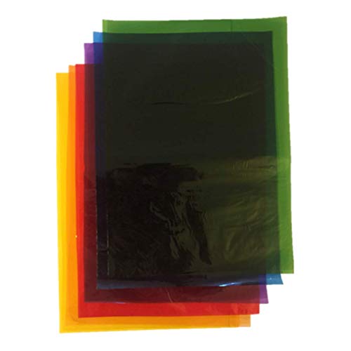 Farbige Zellophanbögen, A5, Bastelpapier, Bastelmaterialien für Buntglas-Zubehör, farbige Acetat-Blätter für Buntglas-Laternen, Kunststoff-Papier, Glasscheibe