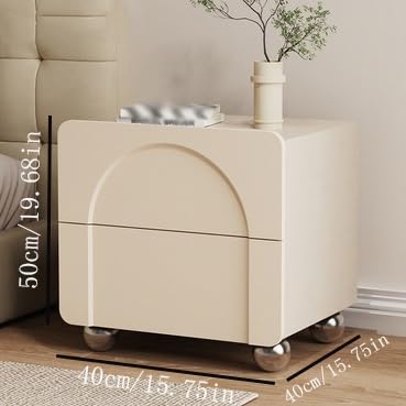 Table de chevet en bois beige compacte pour désencombrer les petits espaces - 3