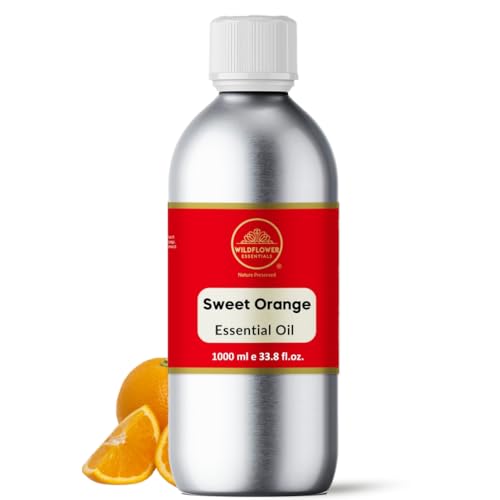 Image of Sweet Orange Essential Oil 1 L (1000 ml) 100% Pure Natural Orange Oil Citrus Scent