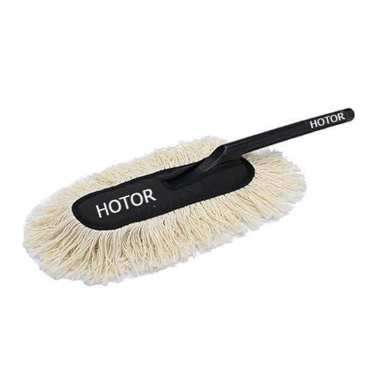 Image of Car Duster Ceramic Wax Infused Car Cleaner for Scratch-Free Cleaning, Easy Handle Grip|Car Cleaning Kit for Effortless Dust Removal Cleaning Brush with Handle for Car Cleaning, Black