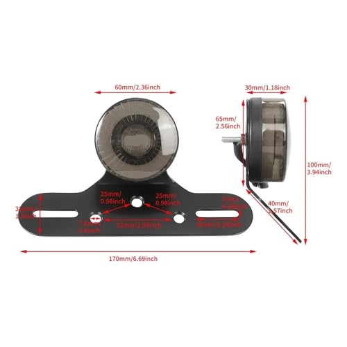 Luz trasera de motocicleta con soporte de matrícula para XL883 y Custom Bobber 2