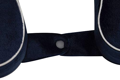 Wolf Essentials Soft Memory Foam Travel Neck Pillow, Compact, Perfect for Plane or Car, Navy