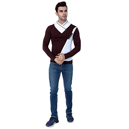Image of Black Collection Men's Plain Slim Fit Full Sleeve T-Shirt