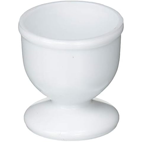 Ai-De-Chef 1 X Egg Cups Set 4 PC Poached Hard Boiled Breakfast White Save Kitchen Hot Food New, Silver Cover