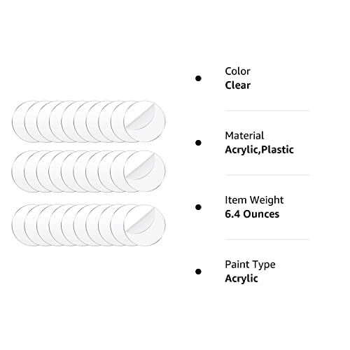 30 Pieces Clear Acrylic Circles Blanks Acrylic Disc Transparent Acrylic Disk Round Circle Plastic Disc Acrylic Sheet Blank For Wedding Easter Graduation Flag Day Ornament Diy Craft (4 Inch) #TOP7