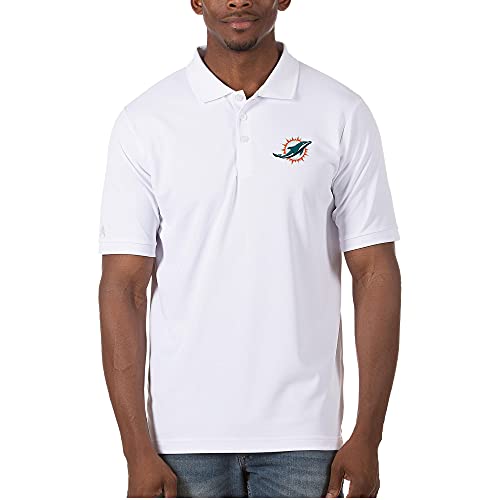 Antigua Men's White Miami Dolphins Legacy Pique Polo2