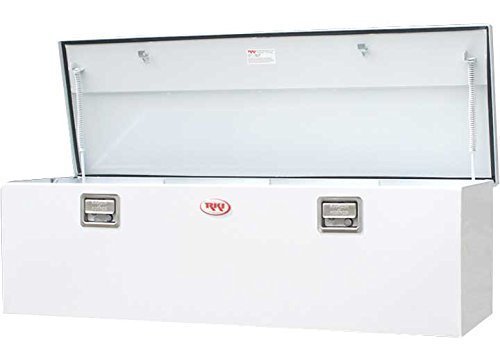 RKI M60-1NM White Steel Single-Lid Chest Style Truck Box