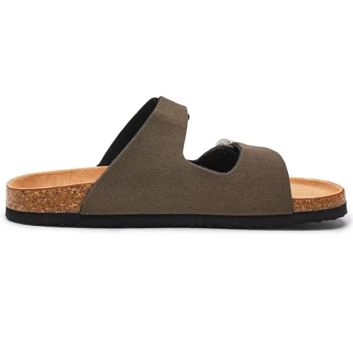 Image of Torotto Kids Sandals Boys Girls Slide Summer Non-slip Cork Glitter Toddler Slippers with Adjustable Straps for Indoor & Outdoor