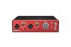 Focusrite Clarett+ 2Pre, interfaccia audio USB-C alimentata tramite bus per la produzione musicale, con due preamplificatori professionali e uscite per cuffie/ingressi strumenti potenti e trasparenti