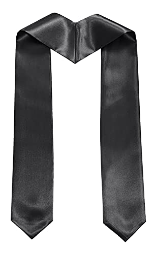 Image of Plain Graduation Stole Sash 60 Inch Unisex Adults Solid