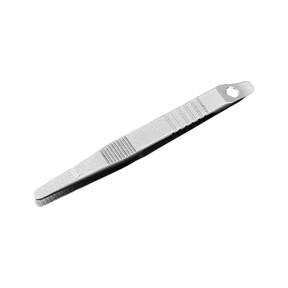Mini Tweezer, Portable Beard Tweezer with Hanger Hole, Titanium Alloy EDC Tool & Gadget for Beard, Eyebrow Grooming, Outdoor Survival Kit