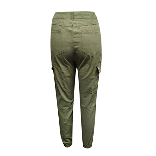Women's Stretchy Tactical Cargo Pants High Waisted Casual Joggers Plus Size Skinny Trousers Cargo Pants with 6 Pockets4