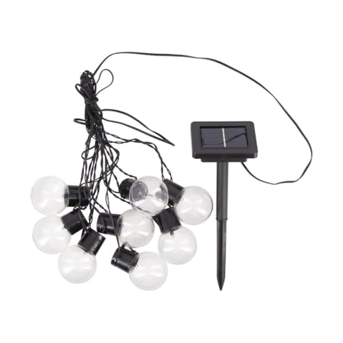 Xanlite - GRL5GUINW - Guirlande solaire guinguette - 5m - IP44 - 8 Ampoules - Blanc chaud