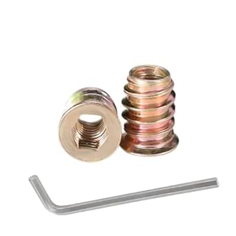 1/4-20 Threaded Insert For Wood – Heavy-Duty Wood Working Kit With Bolt Stop & Oversized Tapered Threads – Secure Fitment Thread Kit For Thin Veneers – Low-Profile Screw Nuts For Furniture - View #8