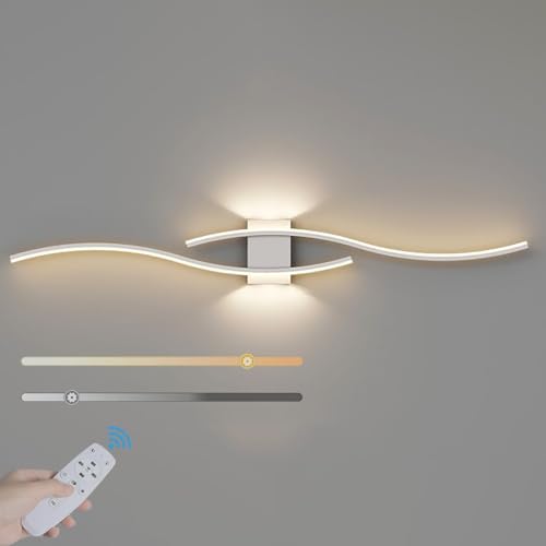 Lámpara de pared moderna para salón y pasillo con luz LED regulable blanca de 80 cm