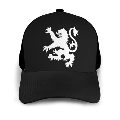 Lion Rampant Scotland Bonnets Curved Brim Mesh Baseball Cap Casual Sun Hat Unisex3