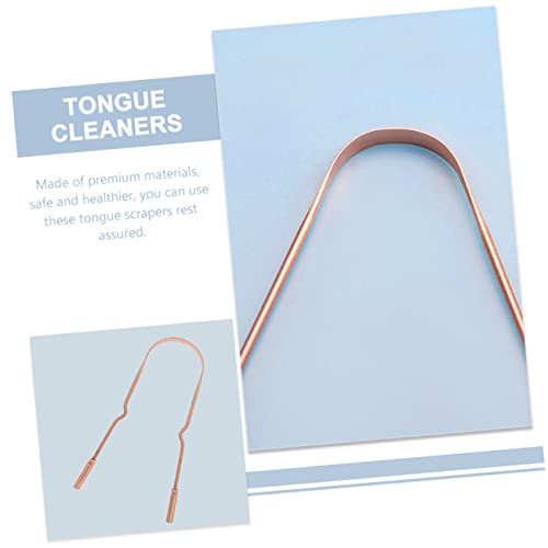 ULTECHNOVO 2 Unidades raspador de língua raspadores de língua de aço inoxidável ferramentas de limpe