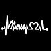 KDEQT Sticker De Carro 14,7 Cm * 6,3 Cm Nurse Heartbeat Lifeline Vinilo Calcomanía Negro/Plateado Pegatina para Coche