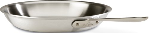 All-Clad 7112 MC2 Professional Master Chef 2 Stainless Steel Bi-Ply Bonded Oven Safe PFOA Free Fry Pan Cookware, 12-Inch, Silver