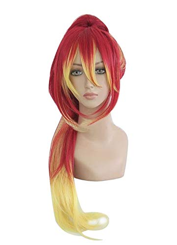 Mtxc Blue Exorcist Cosplay Shura Kirigakure Wig Red Mixed Yellow