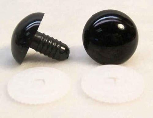 Sassy Bears 10.5mm Black Safety Eyes (10 Pairs) for Bears Dolls Puppets Crafts