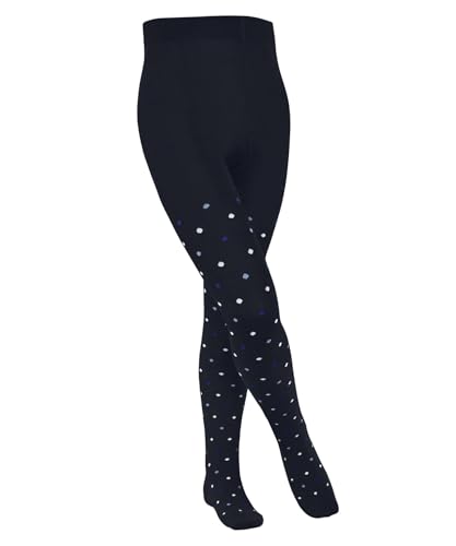 FALKE Unisex-Child Tights Multidot K Ti Cotton Thin Patterned 1 Pair, Blue Space Blue 6116, 80-92, Blue Space Blue 6116, 80-92