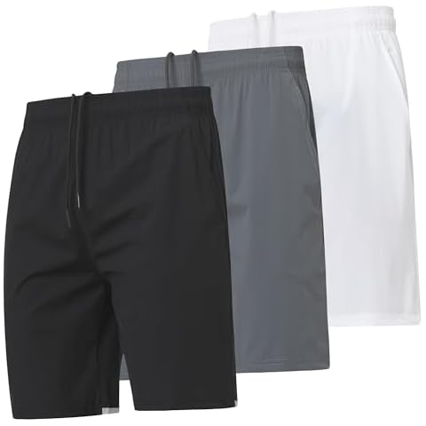 Ultra Performance Mens Athletic Running Shorts 3 Pack Super Stretch Workout Gym Shorts for Men, 7 Inch Inseam Cover