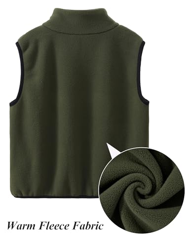 Boys Girls Fleece Vests Sleeveless Soft Outerwear Stand Collar Warm Waistcoat Solid Comfortable Jacket 3-12 Years4