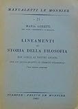  V1137 LIBRO LINEAMENTI DI STORIA DELLA FILOSOFIA DI MARIA GORETTI 3a EDIZIONE...