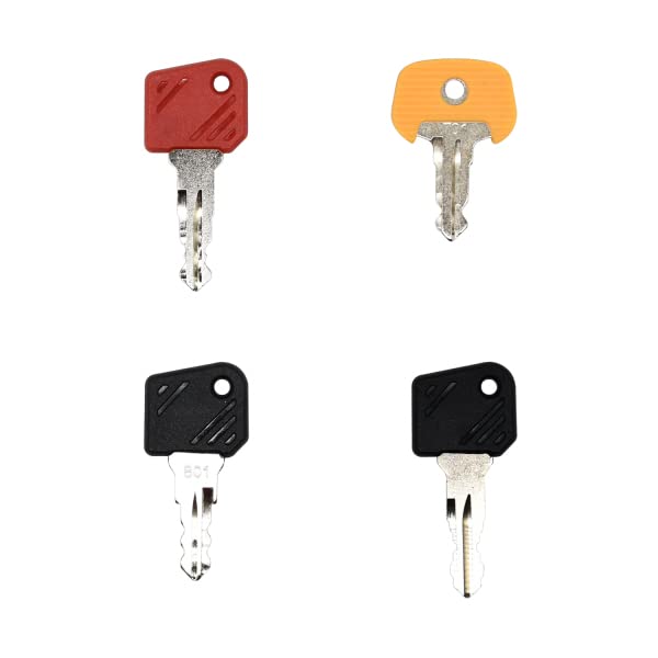 4Pcs Ignition Key 801 530 701 702 Keys Replacement Compatible with Jungheinrich Forklift Komatsu Linde Forklift