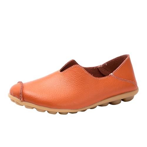 Zapatos de piel para mujer cómodos para caminar sin resbalar en el tiempo libre