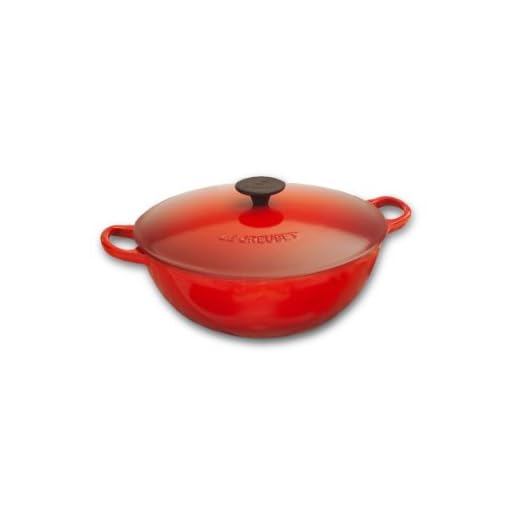 Le Creuset Gjutjärn La Marmite med lock, rund, Ø 26 cm, lämplig för alla typer av spisar inklusive induktion, 4,3 kg, körsbärsröd