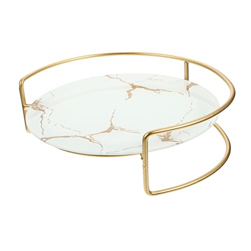 FONDOTIN Bathroom Counter Rack Organizer Elegant Multi-Functional Cosmetic Holder for Skin Care Products Pattern for Bathroom Vanity Bedside Storage