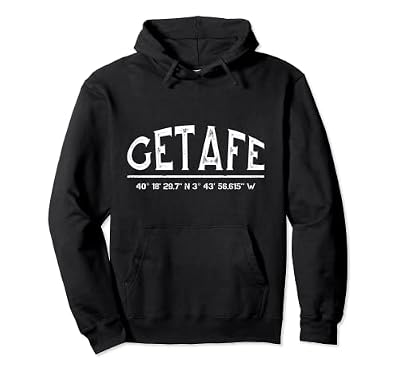 Coordenadas GPS Getafe Provincia de Madrid Sudadera con Capucha | Ya disponible en tu tienda friki favorita! En mundofriki.es!