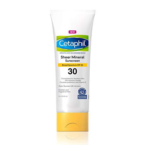 Cetaphil Sheer 100 Mineral Liquid Sunscreen for Face With Zinc Oxide