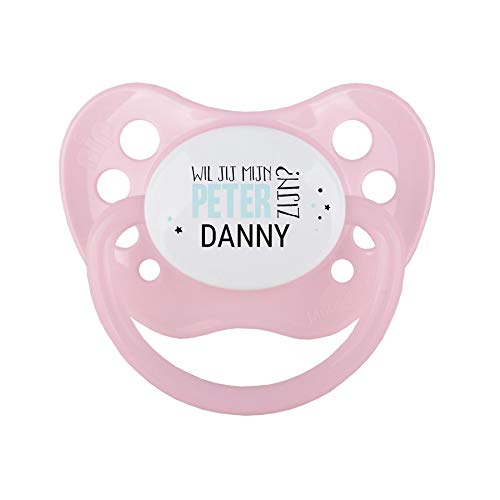 ¿Serás mi padrino - chupete - rosa