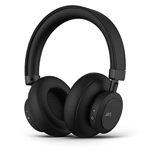 JAYS Auriculares Cancelación de Ruido Activa Bluetooth - q-Seven - Negro - Cascos Inalámbricos con Micrófono