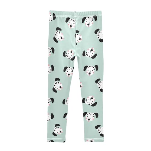 Girls Basic Leggings Baby Girls Pants Dalmatian Dog Soft Footless Stretchy Tights Pants 4-10Y2