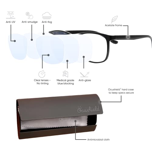 Image of Ocushield Blue Light Blocking Glasses Prevent Eye Strain from Digital Devices | Developed by Optometrists | For Adults & Kids