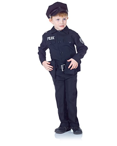 UNDERWRAPS Children's Police Uniform Costume Set - Black, Medium (6-8)