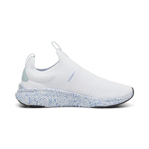 PUMA PUMA Womens Softride Pro Echo Slip On Cross Trainer, Womens White-Blue Skies, 7.5