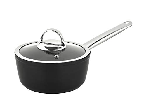 Saflon Titanium Pro Nonstick 2 Quart Sauce Pan with Glass Lid Forged Aluminum