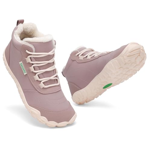 SAGUARO Mujer Invierno Barefoot Botines Cálido Botas Nieve Impermeable Zapatos Invierno Calzado Minimalista, para Uso Diario, Senderismo, Mo...