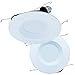 AH Lighting Retrofit Kit Baffle Reflector Trim, 6 Inch Dimmable LED 5CCT Downlight Recessed Lighting, 14 Watt, 1000 Lumens, ES Qualified, UL Listed