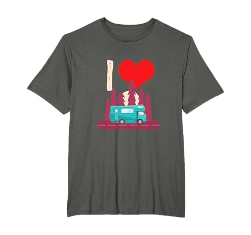 Outdoor-Mann Camp Autocaravana Camper I Love Camping Van Camiseta