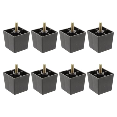 Patas para sofá y mesas que transforman tu salón, extensiones regulables de metal cuadrado de 8 piezas 2