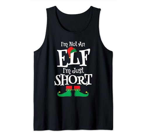 I'm Not An Elf I'm Just Short - Pijama familiar divertido a juego Camiseta sin Mangas
